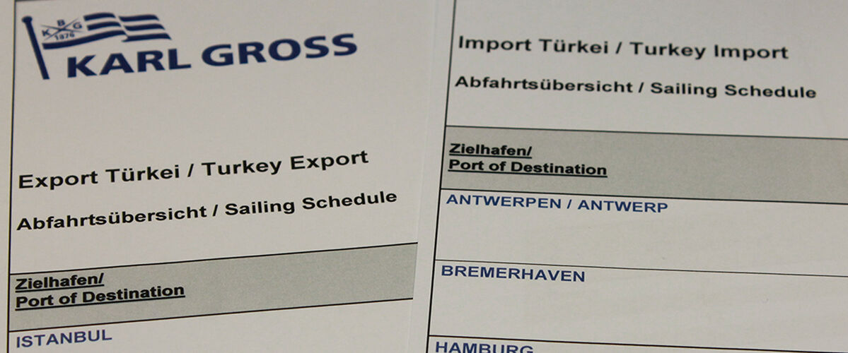Ocean freight shipments to Turkey
